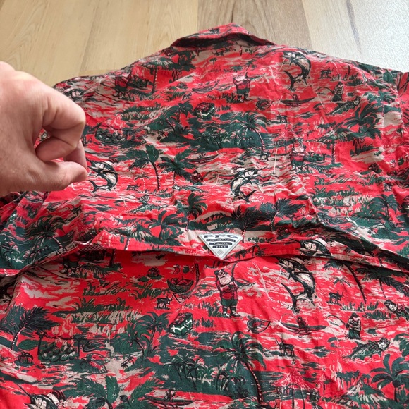 Columbia PFG Fishing Shirt Santa Vented Fishing Shirt Medium - Picture 9 of 11